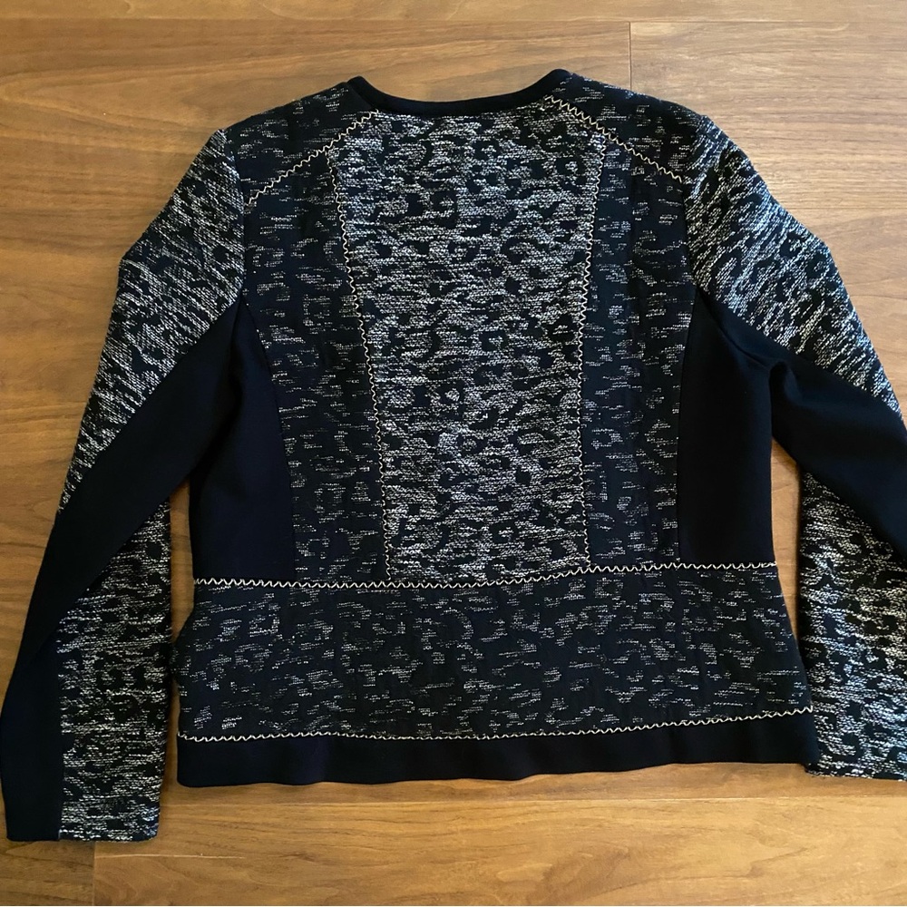Chico’s Textured Zip Jacket Size 1 - Picture 2 of 9